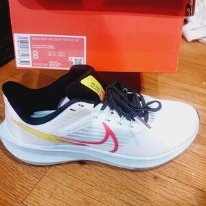 Nike Air Zoom Pegasus 30 White with Pink and Yellow